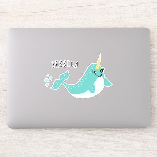 Narwhal Leuk Zee Eenhoorn Cartoon Sticker (Computer)