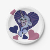 Narwhal-liefde Papieren Bordje (Voorkant)