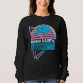 Narwhal Mama Retro Mama Narwhal Trui (Voorkant)
