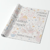 Narwhal Mermaid Unicorn Dragon Pastel Gepersonalis Cadeaupapier (Uitgerold)