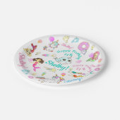 Narwhal, Mermaid, Unicorn Persoonlijke Naam, Leeft Papieren Bordje (Gekanteld)