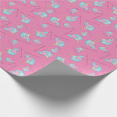Narwhal met Heart Valentijn's Day Wrapping Paper Cadeaupapier (Hoek)