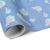 Narwhal met Heart Valentijn's Day Wrapping Paper Cadeaupapier (Rol Hoek)