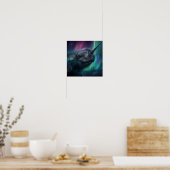 Narwhal Mystical Guardian - Noordelijke poolnacht Poster (Keuken)