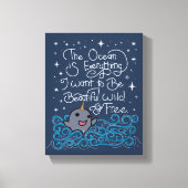 Narwhal Ocean Quote Canvas Afdruk (Voorkant)