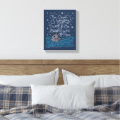 Narwhal Ocean Quote Canvas Afdruk (Insitu (Slaapkamer))