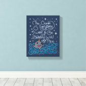 Narwhal Ocean Quote Canvas Afdruk (Insitu (Houten vloer))