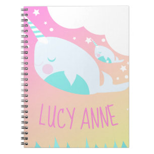 Narwhal Ombre Baby Shower Ombré Notitieboek
