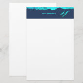 Narwhal onder het ijs briefpapier (Voorkant / Achterkant)