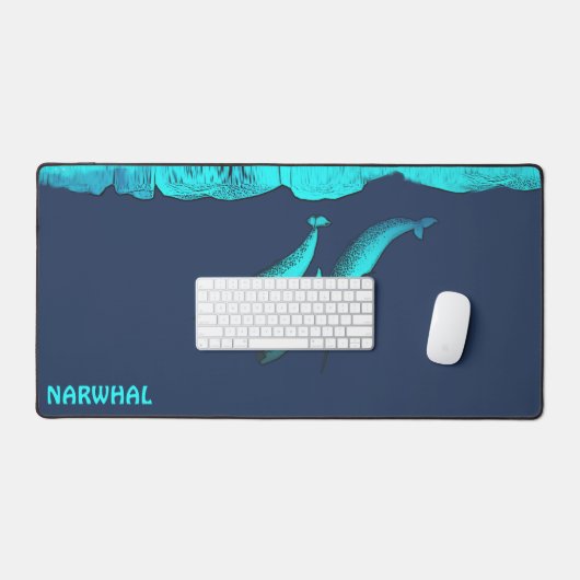 Narwhal onder het ijs bureaumat (Keyboard & Muis)