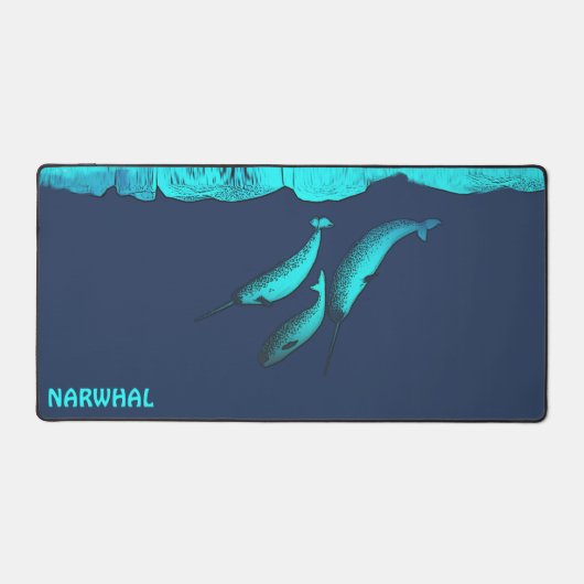 Narwhal onder het ijs bureaumat (Voorkant)