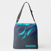 Narwhal onder het ijs crossbody tas (Achterkant)