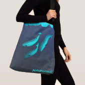 Narwhal onder het ijs crossbody tas (Dichtbij)