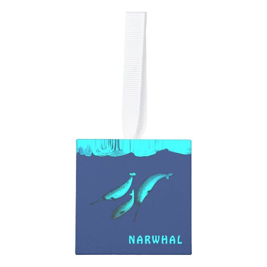 Narwhal onder het ijs decoratie (Voorkant)