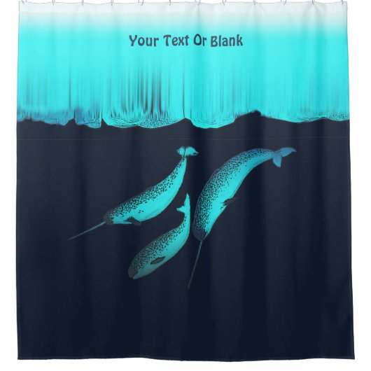 Narwhal onder het ijs douchegordijn (Voorkant)