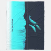 Narwhal onder het ijs fleece deken (Voorkant)