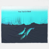 Narwhal onder het ijs fleece deken (Voorkant (Horizontaal))