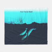 Narwhal onder het ijs fleece deken (Voorkant (Horizontaal))