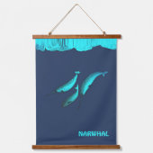 Narwhal onder het ijs hangend wandkleed (Voorkant)