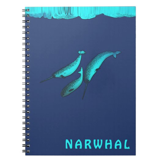 Narwhal onder het ijs notitieboek (Voorkant)
