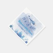 Narwhal onder het Zee Baby shower servet (Hoek)