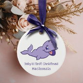 Narwhal Paars | Lavender Magical Zee Unicorn Keramisch Ornament