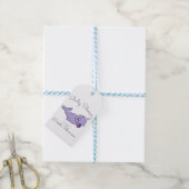 Narwhal Paars | Lila Unicorn Shower voor Zee van m Cadeaulabel (Met Touw)