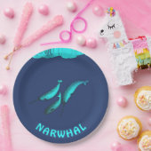 Narwhal Papieren Bordje (Feest)