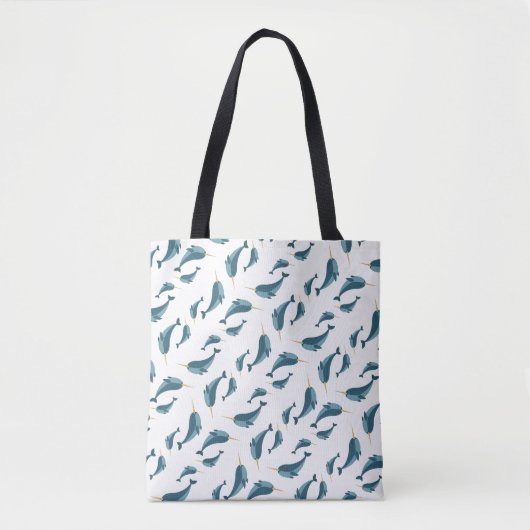 Narwhal Pattern Canvas tas (Voorkant)