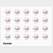 Narwhal Pink | Dierlijke Kawaii Chibi Cartoon Show Ronde Sticker (Vel)