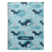 Narwhal Playtime Gepersonaliseerd Spiraal Notitieb Notitieboek (Voorkant)