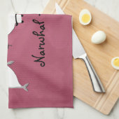 Narwhal plus Panda! Theedoek (Quarter Fold)