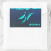 Narwhal Rechthoekige Sticker (Tas)