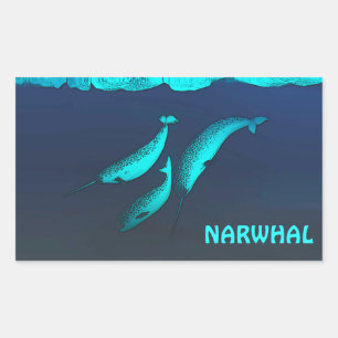 Narwhal Rechthoekige Sticker