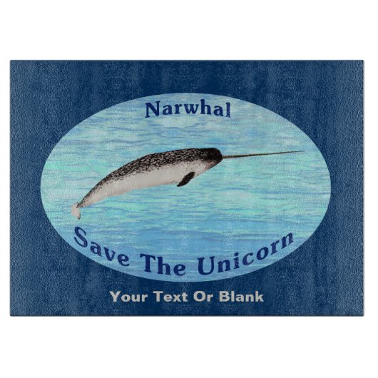 Narwhal - Red de Eenhoorn Snijplank (Voorkant)