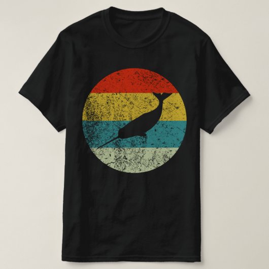 narwhal retro  silhouette 70s t-shirt (Design voorkant)