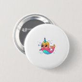 Narwhal Ronde Button 5,7 Cm (Voorkant /achterkant)