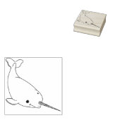 Narwhal Rubber Stamp Rubberstempel (Gestempeld)
