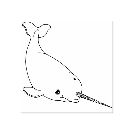Narwhal Rubber Stamp Rubberstempel (Afrduk)