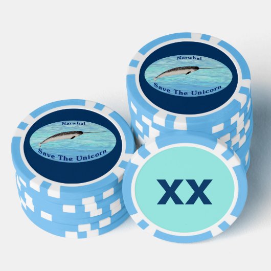 Narwhal - Save The Unicorn Poker Chips (Opstapeling)