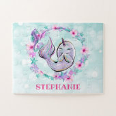 Narwhal & Sea Animals Under The Sea Custom Name Legpuzzel (Horizontaal)
