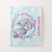 Narwhal & Sea Animals Under The Sea Custom Name Legpuzzel (Verticaal)