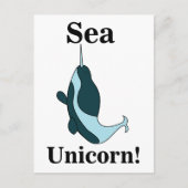 Narwhal Sea Unicorn Funny Briefkaart (Voorkant)