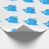 Narwhal snewball vecht! cadeaupapier (Hoek)