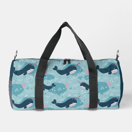 Narwhal speeltijd gepersonaliseerd plunjezak (Achterkant)