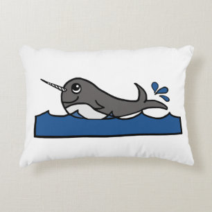 Narwhal Splash Accent Kussen