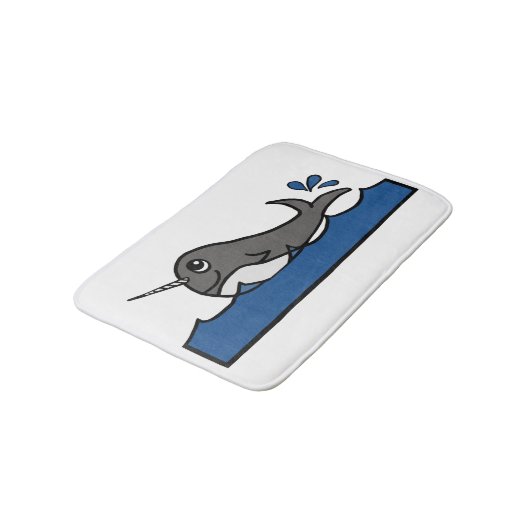 Narwhal Splash Badmat (Gekanteld)
