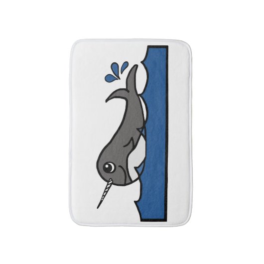 Narwhal Splash Badmat (Voorkant Verticaal)
