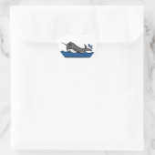 Narwhal Splash Hart Sticker (Tas)