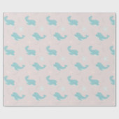 Narwhal & Starfish Pattern Light Roze Cadeaupapier (Vlak)